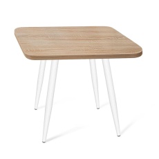 Кухонный стол Sheffilton SHT-TU14/60/60 ЛДСП белый муар/дуб сонома 3769213804