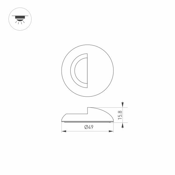 Накладка Arlight ART-Deck-Cap-Lid-R50 035760 изображение 2 Накладка Arlight ART-Deck-Cap-Lid-R50 035760 Фото № 2