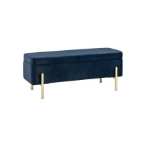 Банкетка Stool Group Болейн с ящиком велюр синий 20A544VF-MOMO-46