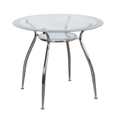 Кухонный стол AksHome Finezia прозрачный, закаленное стекло 59158