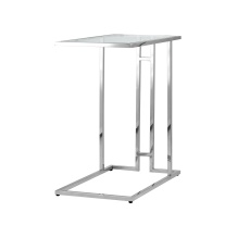 Журнальный стол Stool Group Бостон 50*32 прозрачное стекло/сталь серебро УТ000001972