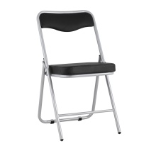 Складной стул Stool Group Джонни экокожа черный каркас металлик fb-jonny-blackmet