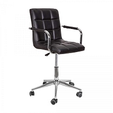 Поворотное кресло AksHome Rosio 2 черный, экокожа, на колесах 58825