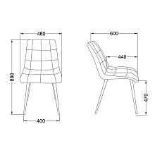 Кухонный стул AksHome Fred мятный, ткань 74540 1