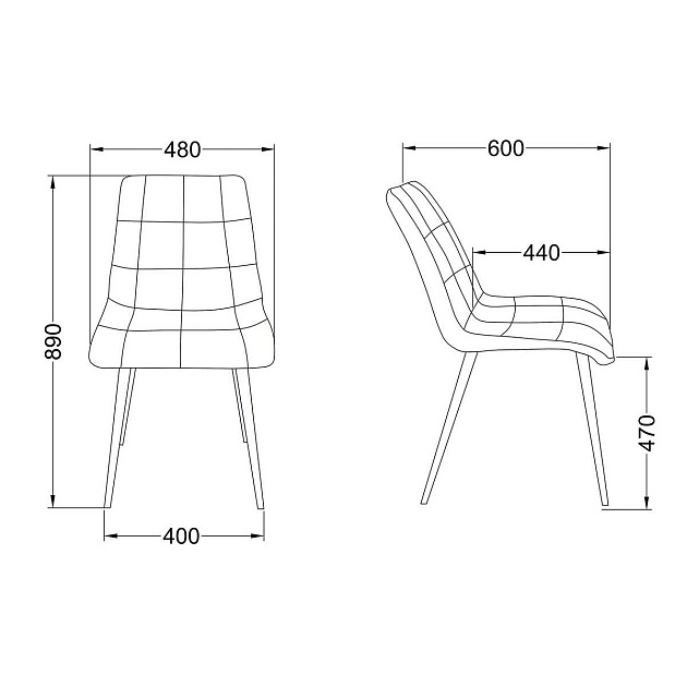 Кухонный стул AksHome Fred мятный, ткань 74540 Фото № 2
