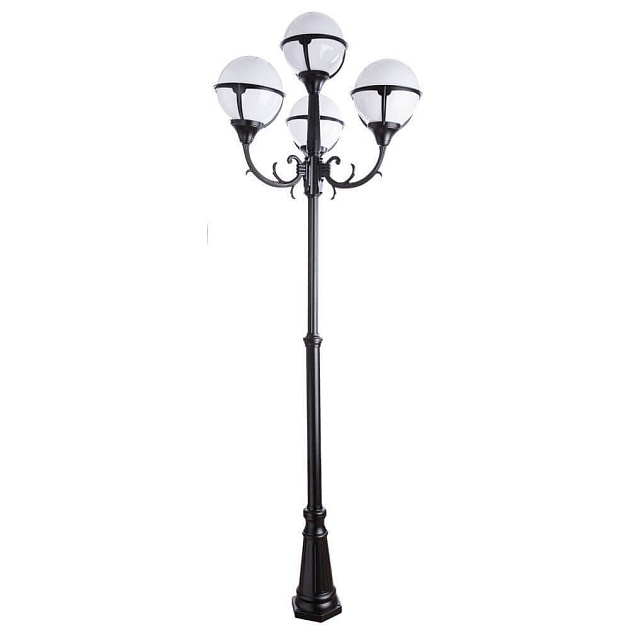 Садово-парковый светильник Arte Lamp Monaco A1497PA-4BK Фото № 