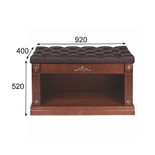 Обувница Мебелик Сильвия коричневый/темно-коричневый 001715 2