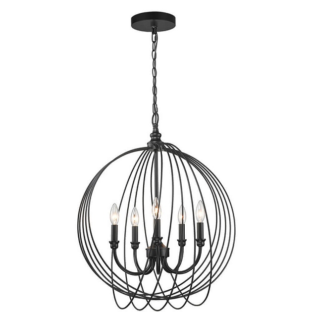 Подвесная люстра Toplight Dina TL1185H-05BK изображение Подвесная люстра Toplight Dina TL1185H-05BK Фото №