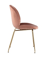 Барный стул Stool Group Турин со спинкой бархат пудровый золотые ножки 8329C PINK 1