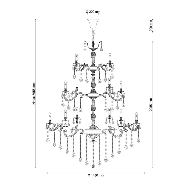 Подвесная люстра Lucia Tucci Barletta 122.60 Coffe Gold изображение 2 Подвесная люстра Lucia Tucci Barletta 122.60 Coffe Gold Фото № 2