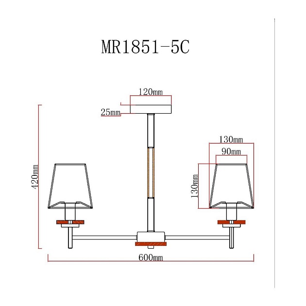 Потолочная люстра MyFar Daniel MR1851-5C изображение 2 Потолочная люстра MyFar Daniel MR1851-5C Фото № 2