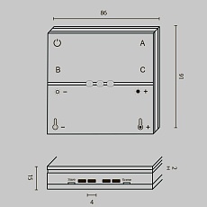 Беспроводная панель управления Maytoni Technical Smart home DRC034-8-W 1