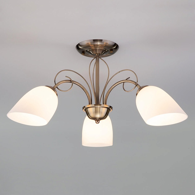 Подвесная люстра Eurosvet 30107/3 античная бронза изображение Подвесная люстра Eurosvet 30107/3 античная бронза Фото №