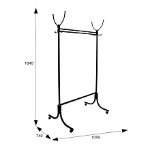 Гардеробная вешалка на колесах Мебелик М 13 000197 2