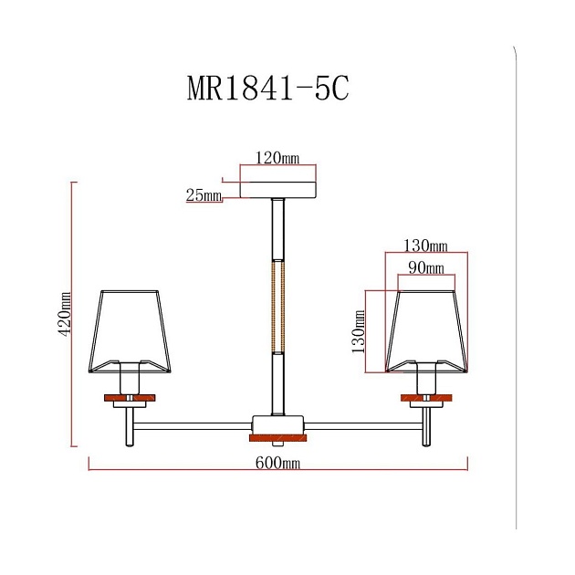 Потолочная люстра MyFar Daniel MR1841-5C изображение 2 Потолочная люстра MyFar Daniel MR1841-5C Фото № 2