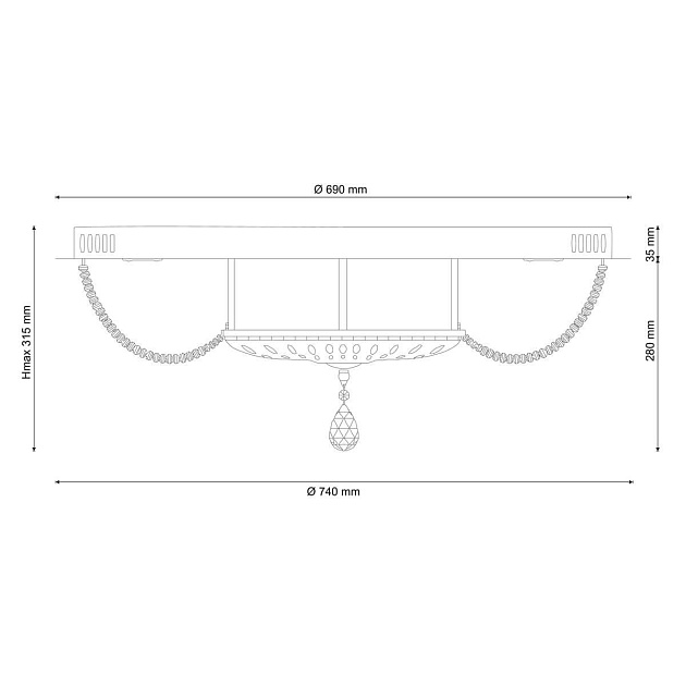 Потолочная люстра Lucia Tucci Cristallo 103.21 Фото № 2