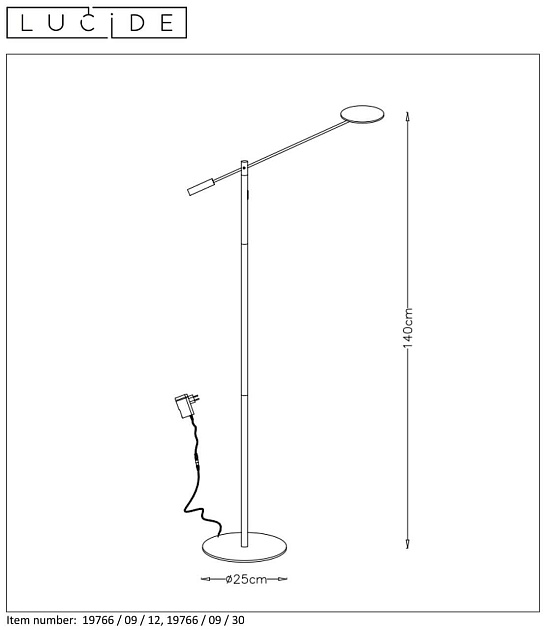 Торшер Lucide Anselmo 19766/09/12 изображение 6 Торшер Lucide Anselmo 19766/09/12 Фото № 6