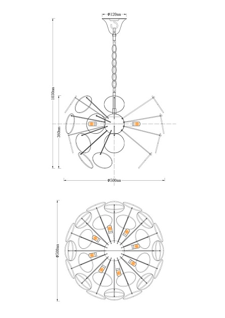 Подвесная люстра Moderli Komo V7080-8P изображение 2 Подвесная люстра Moderli Komo V7080-8P Фото № 2