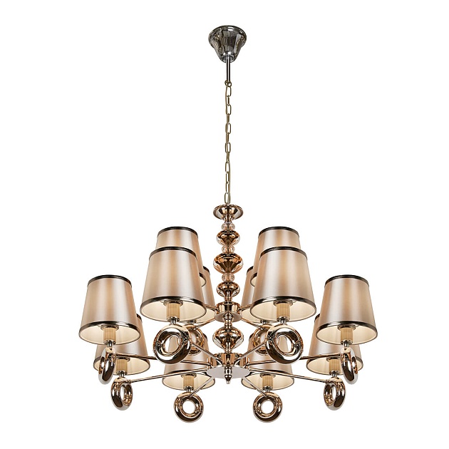 Подвесная люстра iLamp Brooklyn P2401-8+4 Nickel изображение 4 Подвесная люстра iLamp Brooklyn P2401-8+4 Nickel Фото № 4