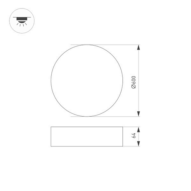 Светильник Arlight SP-RONDO-R600-60W Day4000 034825 Фото № 2