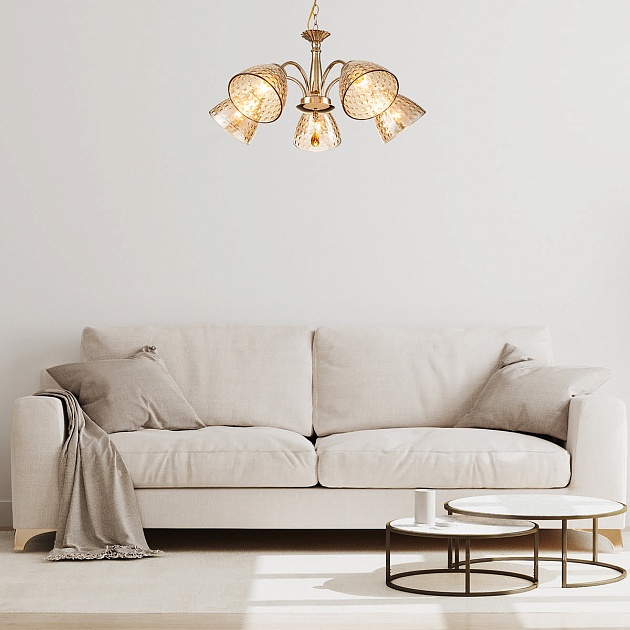 Подвесная люстра Escada Freesia 658/5PL Gold Фото № 2