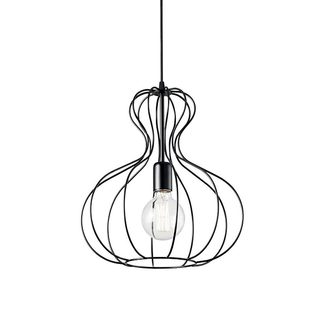 Подвесной светильник Ideal Lux Ampolla-1 SP1 Nero 148502 Фото № 