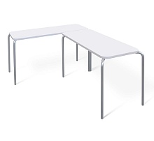 Кухонный стол Sheffilton SHT-T35 100/50 белый матовый/хром лак 9873642301 2