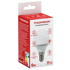 Лампа светодиодная Thomson E14 6W 4000K шар матовая TH-B2032 1