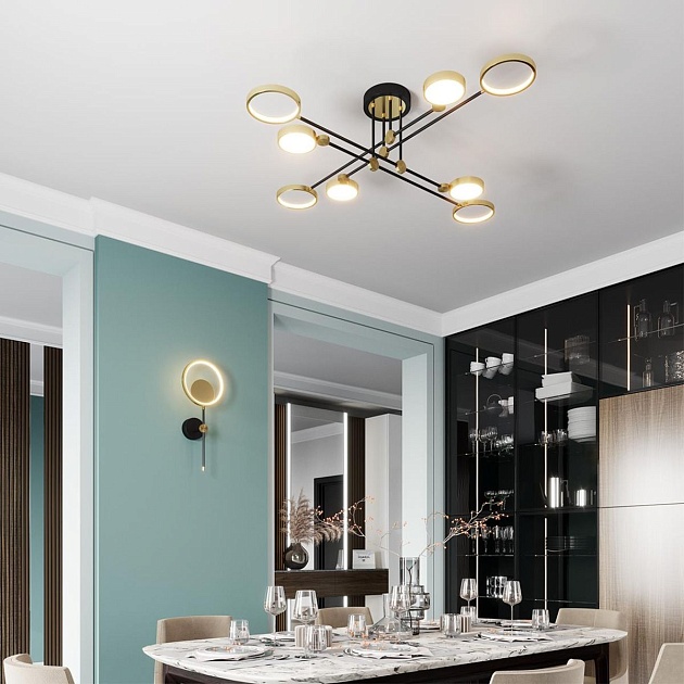 Потолочная светодиодная люстра Odeon Light Midcent Denzel 4320/75CL Фото № 6