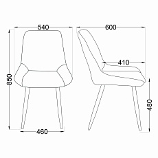 Кухонный стул AksHome Darren кирпичный, велюр 76480 1