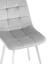 Кухонный стул Stool Group Chilly велюр серебристый (ножки белые) OS-2011 HLR-14 wl 1