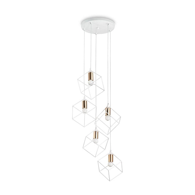 Подвесная люстра Ideal Lux Ice SP5 Bianco 237671 Фото № 