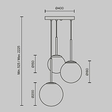 Подвесной светильник Maytoni Basic form MOD321PL-03G1 2