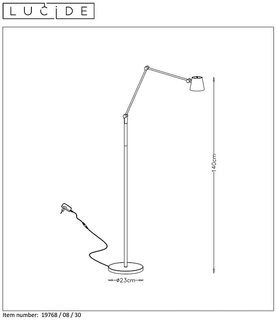 Торшер Lucide Jorius 19768/08/30 изображение 5 Торшер Lucide Jorius 19768/08/30 Фото № 5