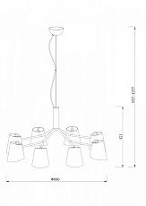 Подвесная люстра Freya Nordic FR5127PL-08B 1