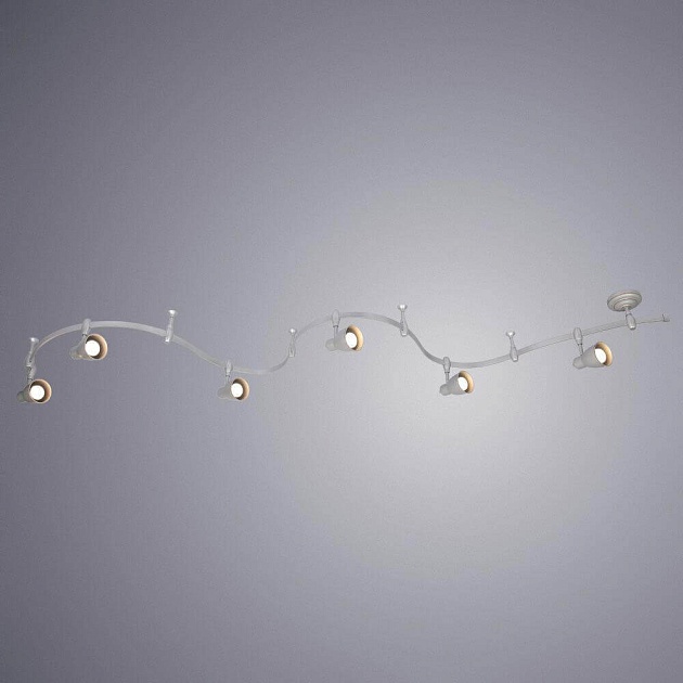 Трековая система Arte Lamp A3058PL-6SI изображение 2 Трековая система Arte Lamp A3058PL-6SI Фото № 2