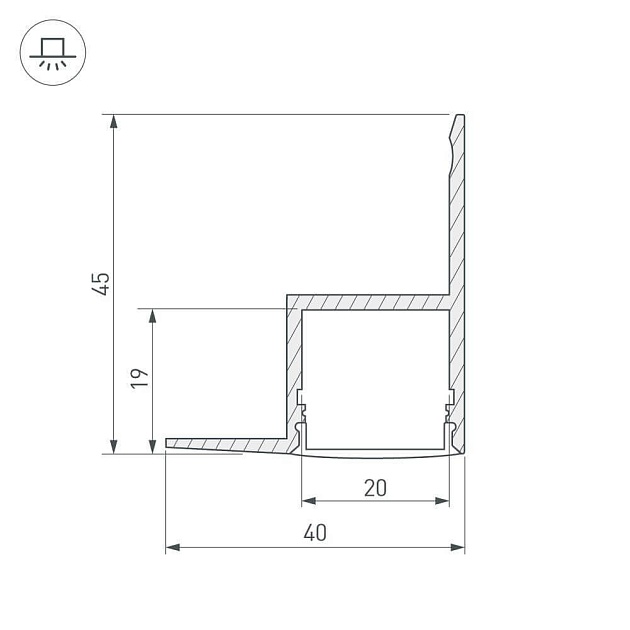 Профиль Arlight ARH-CEIL-2000 ANOD 016150 изображение 2 Профиль Arlight ARH-CEIL-2000 ANOD 016150 Фото № 2