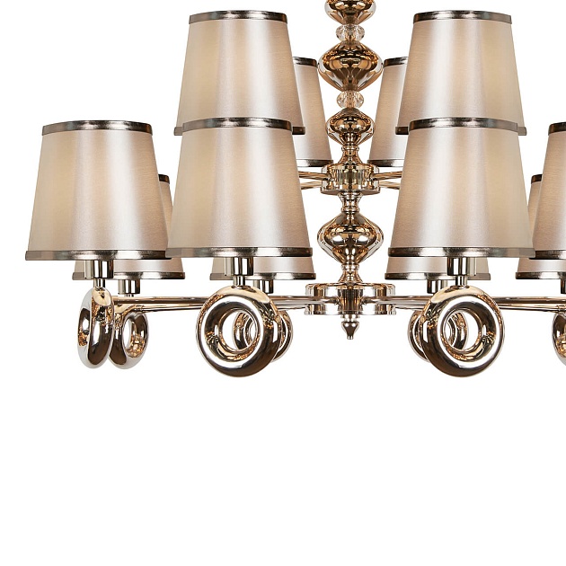 Подвесная люстра iLamp Brooklyn P2401-8+4 Nickel изображение 3 Подвесная люстра iLamp Brooklyn P2401-8+4 Nickel Фото № 3