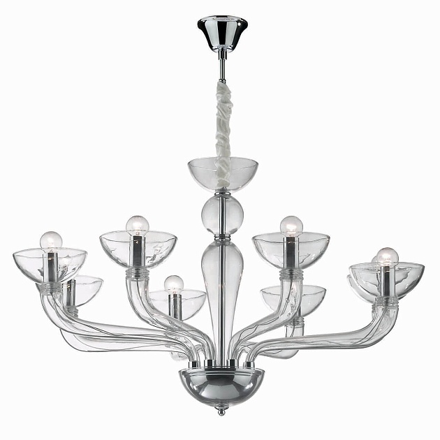 Подвесная люстра Ideal Lux Casanova SP8 Trasparente 044255 Фото № 