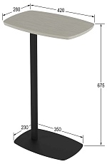 Приставной стол Калифорния ДЕЙ Дуб жемчужный 8902334801 2