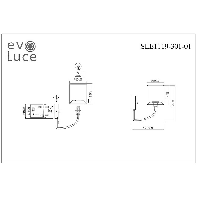 Бра Evoluce Ellisse SLE1119-301-01 Фото № 2