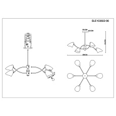 Потолочная люстра Evoluce Satta SLE103602-06 1