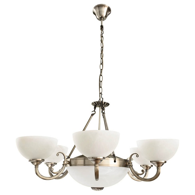 Подвесная люстра Arte Lamp Windsor White A3777LM-6-2AB изображение Подвесная люстра Arte Lamp Windsor White A3777LM-6-2AB Фото №