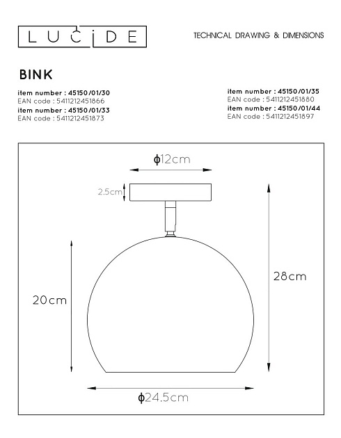 Спот Lucide Bink 45150/01/33 изображение 2 Спот Lucide Bink 45150/01/33 Фото № 2