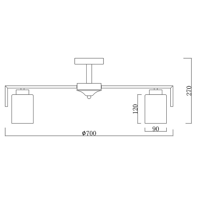 Потолочная люстра Escada Style 1142/7P Silver Фото № 2