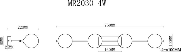 Бра MyFar Valency MR2030-4W Фото № 2