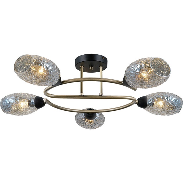 Потолочная люстра Illumico IL0300-5CSQ-79 BK AB изображение Потолочная люстра Illumico IL0300-5CSQ-79 BK AB Фото №