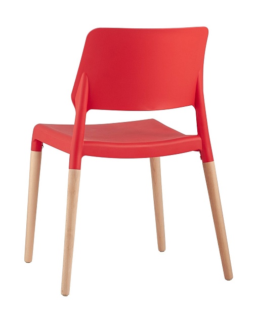 Кухонный стул Stool Group BISTRO красный с деревян. Ножками 8086 RED изображение 4 Кухонный стул Stool Group BISTRO красный с деревян. Ножками 8086 RED Фото № 4