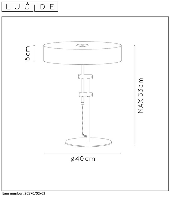 Настольная лампа Lucide Giada 30570/02/02 изображение 6 Настольная лампа Lucide Giada 30570/02/02 Фото № 6