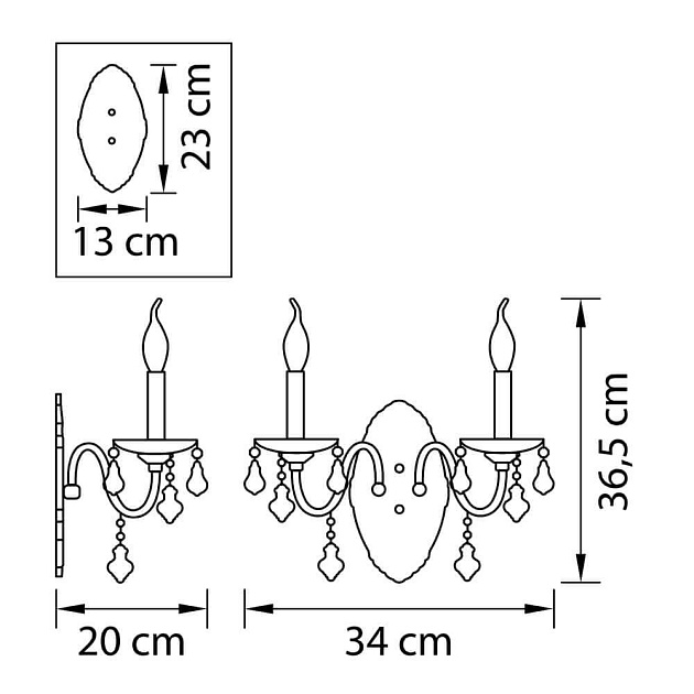 Бра Osgona Classic 700621 изображение 2 Бра Osgona Classic 700621 Фото № 2